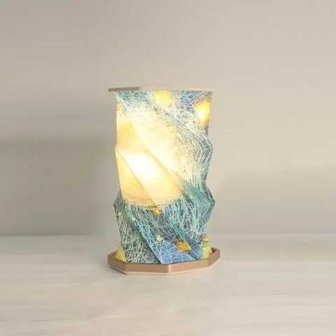 Настільний обертовий світильник - нічник Rotating lamp USB з вбудованим акумулятором і сенсорним керуванням 00023169 фото
