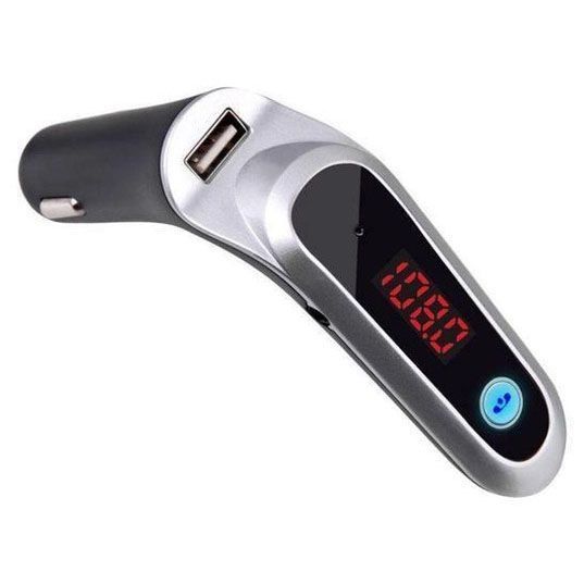 FM модулятор CAR G6 Bluetooth USB AUX MicroSD трансмиттер, блютуз трансмиттер для авто. Цвет: серый 00017012 фото