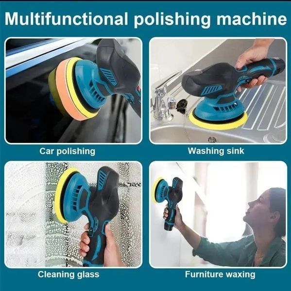 Полировальная машинка Waxing Polisher аккумуляторная с насадками 2 АКБ 00022660 фото