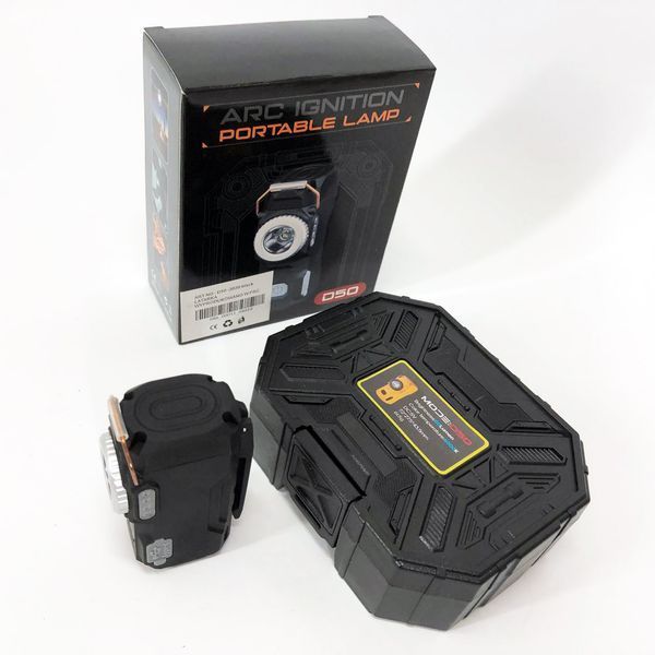 Многофункциональный армейский фонарь D50-SMD индикация заряда, зажигалка. Цвет: черный 00023041 фото