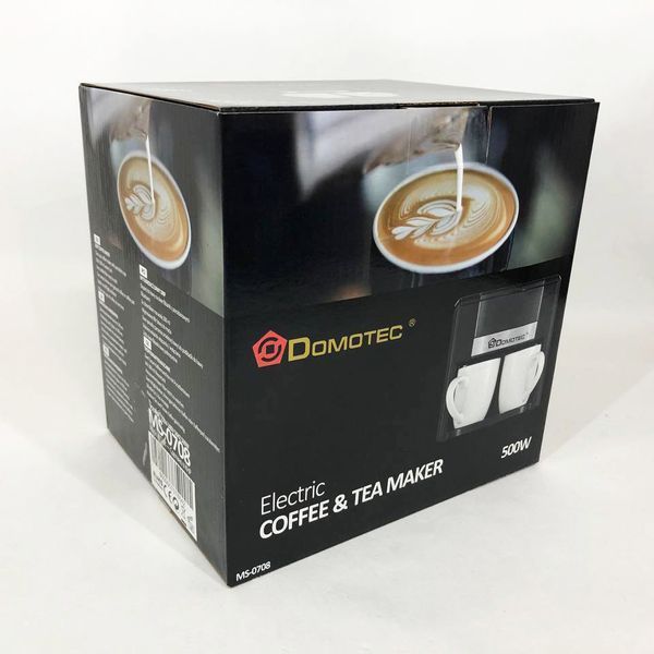 Крапельна кавоварка Domotec MS-0708 500 Вт з двома чашками 00019798 фото