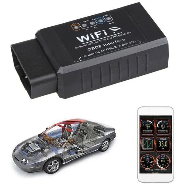 Сканер для діагностики автомобіля OBD2 ELM327 WI-FI 00016998 фото