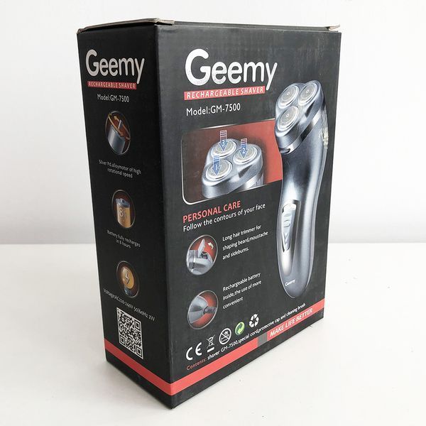 Электробритва с триммером GEMEI GM-7500, электробритва с насадками для бороды, тример для бороды 00015076 фото