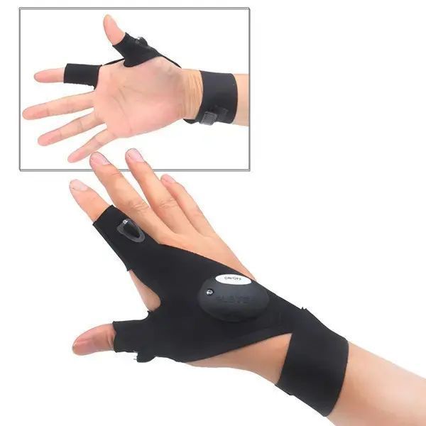 Світлодіодний перчатки со встроенным фонариком glove light перчатки с фонариком! 00018475 фото