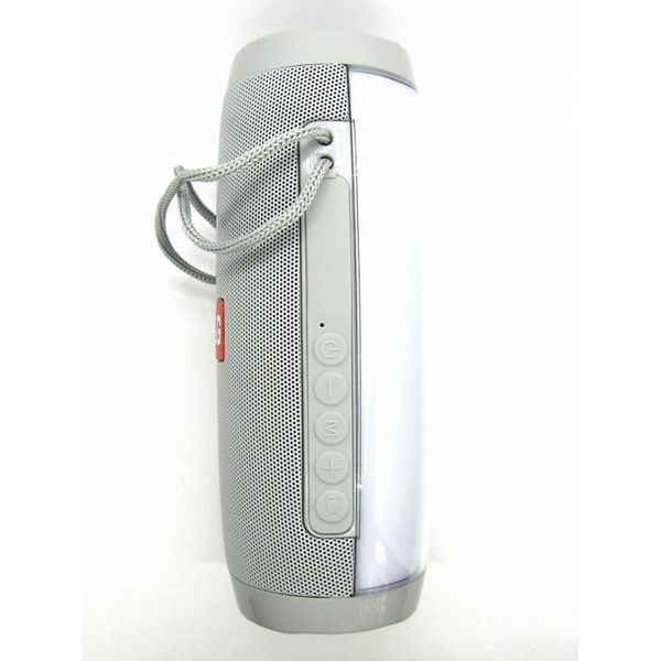 Портативная bluetooth колонка влагостойкая TG-157 Pulse с разноцветной подсветкой. Цвет: серый 00017614 фото