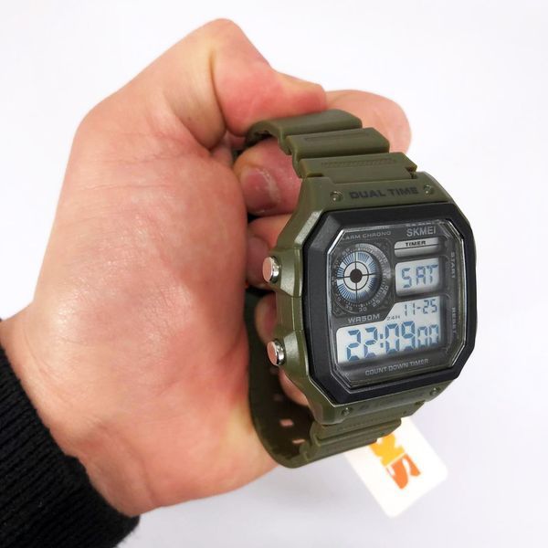 Часы наручные мужские SKMEI 1299AG, часы тактические противоударные, часы тактические противоударные 00022082 фото