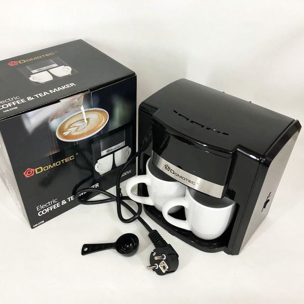 Крапельна кавоварка Domotec MS-0708 500 Вт з двома чашками 00019798 фото