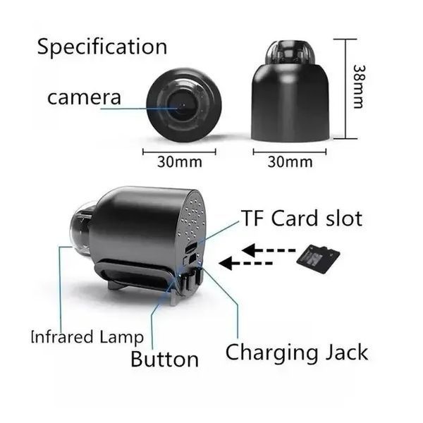 Портативная камера с ночной съемкой 1080P, X5 Mini / Мини Wi-Fi камера с удаленным доступом 00018066 фото