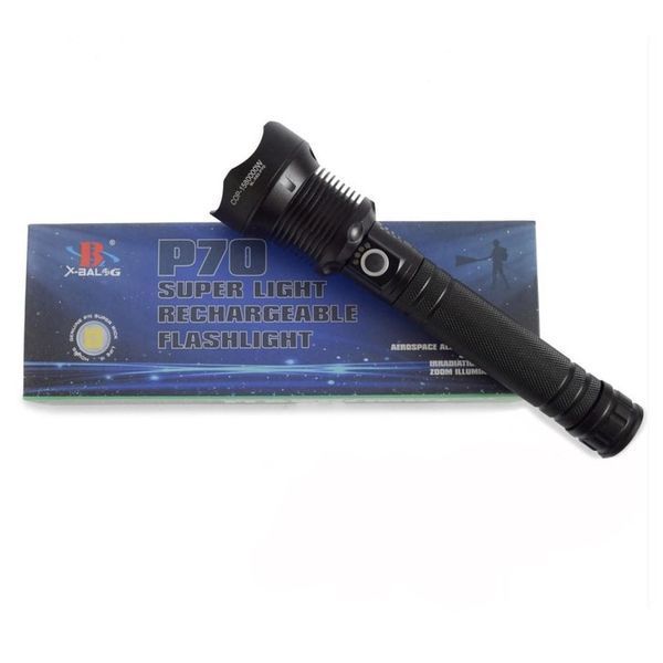 Мощный фонарик аккумуляторный тактический X-Balog BL-X92-P70 с зарядкой от USB, тактичный фонарь 00022909 фото