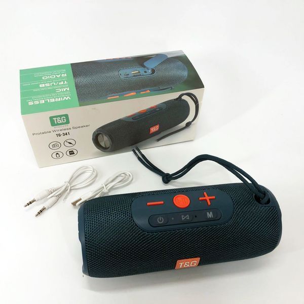 Портативная Bluetooth колонка TG341 со шнурком, Беспроводная колонка портативная мощная. Цвет: синий 00017221 фото