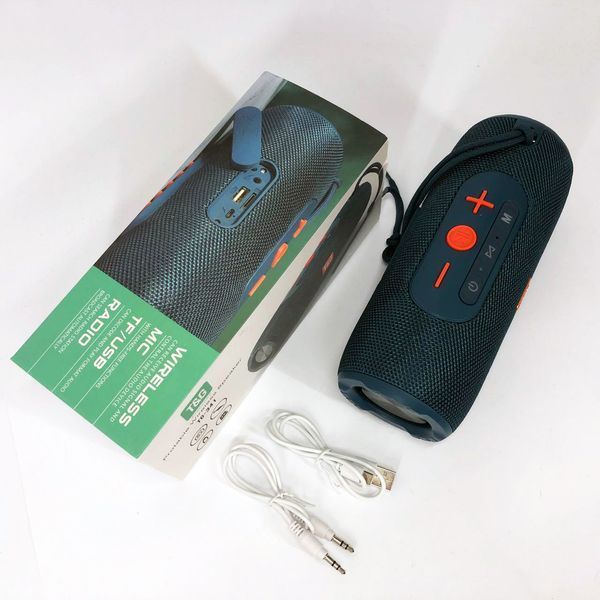 Портативная Bluetooth колонка TG341 со шнурком, Беспроводная колонка портативная мощная. Цвет: синий 00017221 фото