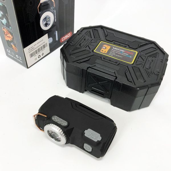 Многофункциональный армейский фонарь D50-SMD индикация заряда, зажигалка. Цвет: черный 00023041 фото
