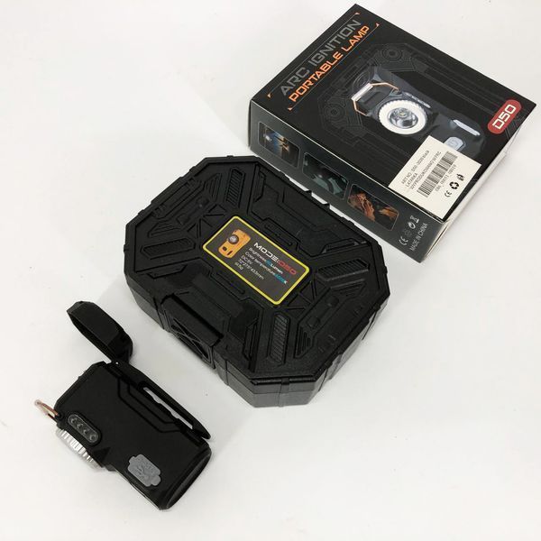 Многофункциональный армейский фонарь D50-SMD индикация заряда, зажигалка. Цвет: черный 00023041 фото