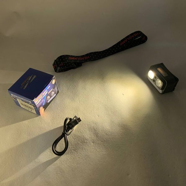 Фонарь налобный 2069-XPG+XPG+5SMD Motion sensor 00023227 фото