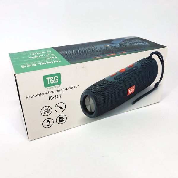 Портативная Bluetooth колонка TG341 со шнурком, Беспроводная колонка портативная мощная. Цвет: синий 00017221 фото