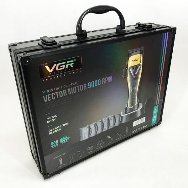 Машинка для стрижки VGR V-015 акумуляторна бездротова професійна 6 насадок 00014483 фото