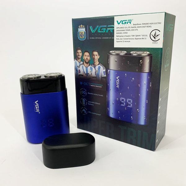 Електробритва vgr v-347. колір: синій 00014955 фото