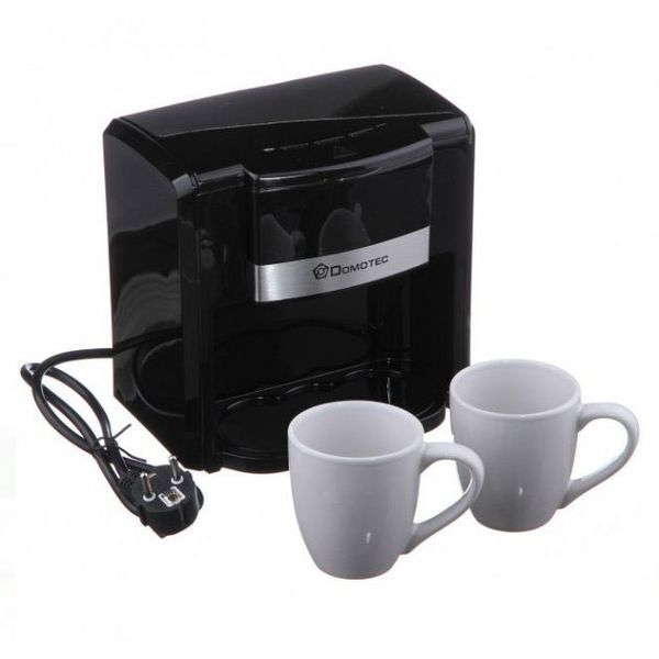 Крапельна кавоварка Domotec MS-0708 500 Вт з двома чашками 00019798 фото