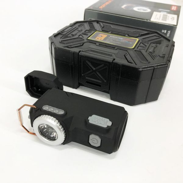 Многофункциональный армейский фонарь D50-SMD индикация заряда, зажигалка. Цвет: черный 00023041 фото