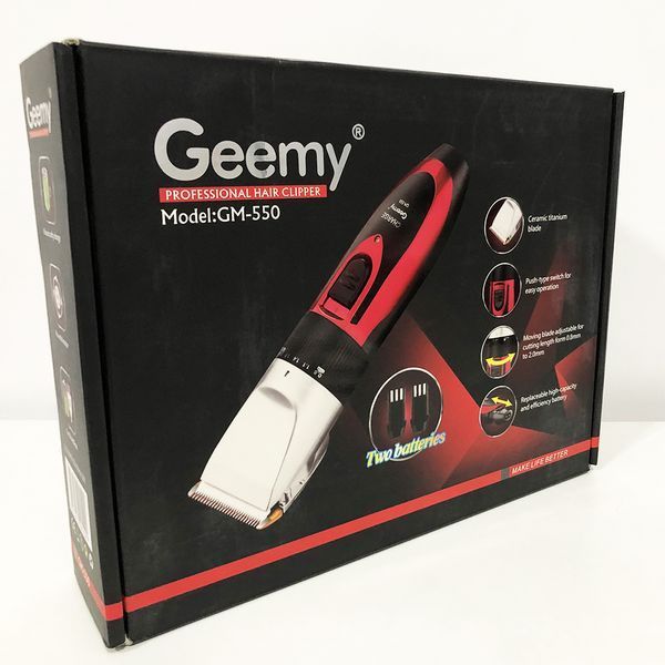 Профессиональная машинка для стрижки волос GEMEI GM-550 с двумя аккумуляторами, Бритва триммер для бороды 00014313 фото
