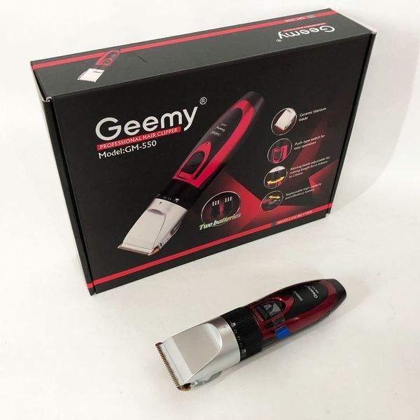 Профессиональная машинка для стрижки волос GEMEI GM-550 с двумя аккумуляторами, Бритва триммер для бороды 00014313 фото