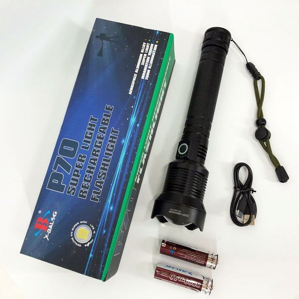 Мощный фонарик аккумуляторный тактический X-Balog BL-X92-P70 с зарядкой от USB, тактичный фонарь 00022909 фото