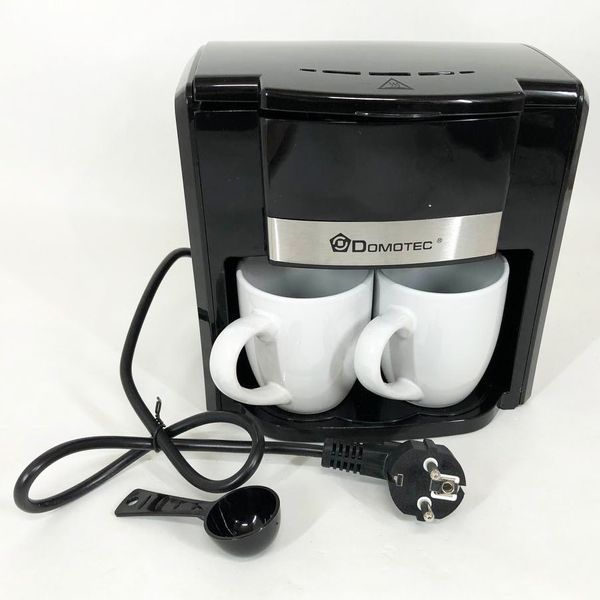 Крапельна кавоварка Domotec MS-0708 500 Вт з двома чашками 00019798 фото