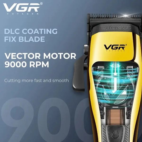 Машинка для стрижки VGR V-015 акумуляторна бездротова професійна 6 насадок 00014483 фото