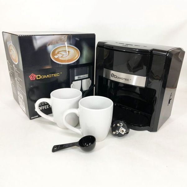 Крапельна кавоварка Domotec MS-0708 500 Вт з двома чашками 00019798 фото