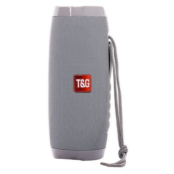 Портативная bluetooth колонка влагостойкая TG-157 Pulse с разноцветной подсветкой. Цвет: серый 00017614 фото