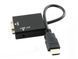 Видеоадаптер HDMI - VGA конвертер видео + аудио 1080P 00018169 фото 2