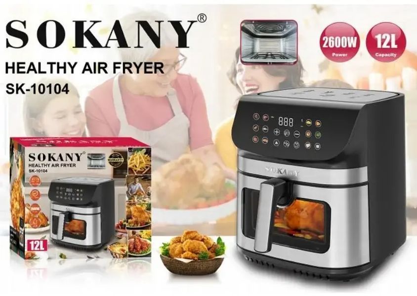 Потужна аерофритюрниця SOKANY 12 л 2600 Вт 00021135 фото