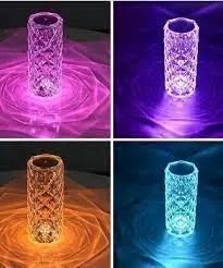 Настольная лампа Роза с пультом RGB Crystal Rose. Проекционный светильник-торшер ночник rose diamond table lamp кристалл 00022177 фото