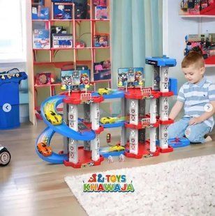 Игрушечный трек парковки Childrens Rail Car MH2004 Щенячий патруль 75 деталей 3 машинки 00016643 фото