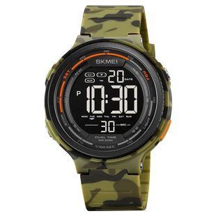 Часы наручные мужские SKMEI 1841CMGN ARMY GREEN CAMO, водонепроницаемые мужские часы. Цвет: зеленый 00022055 фото