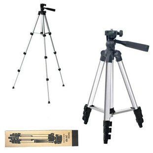 Штатив для телефона и фотоаппарата Tripod 3110 PRO портативный трипод 0,35-1.02м высота. Цвет: серебряный 00012537 фото