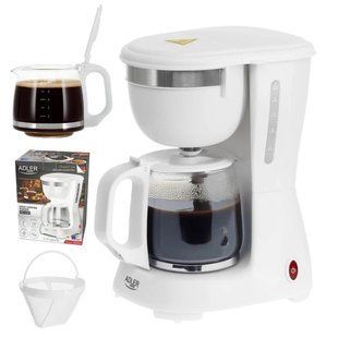 Кофеварка крапельна Adler AD 4383 white 1.5Л 900 Вт 00020124 фото