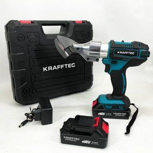 Аккумуляторные ножницы по металлу в кейсе Krafftec DJS130R, 2 акб 36V/5AP 00012658 фото