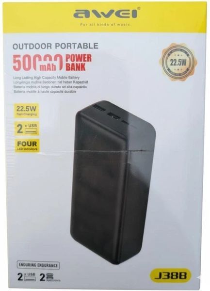 Повербанк Power Bank Awei J38B/50000MhA 00017886 фото