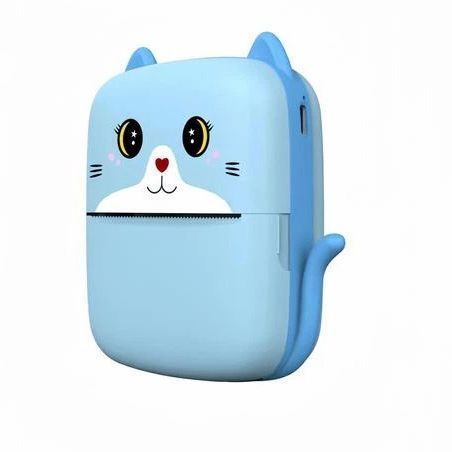 Портативный детский термопринтер с Bluetooth A8 Cat мини принтер для телефона Blue 00016264 фото