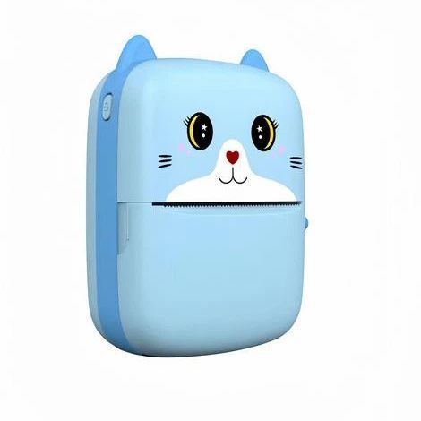 Портативный детский термопринтер с Bluetooth A8 Cat мини принтер для телефона Blue 00016264 фото