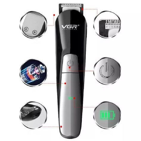 Машинка для стрижки волосся VGR V-012, Перукарня для бороди бездротова, Тример бездротовий 00015383 фото