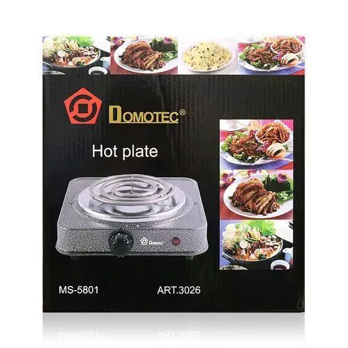 Электроплита спиральная плита настольная Domotec MS-5801 1000 W, Переносная компактная электроплита 00018865 фото