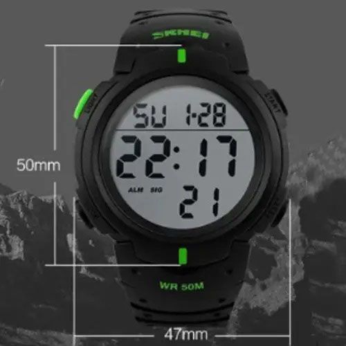 Часы наручные мужские SKMEI 1068GN, водонепроницаемые мужские часы, часы мужские спортивные 00022083 фото