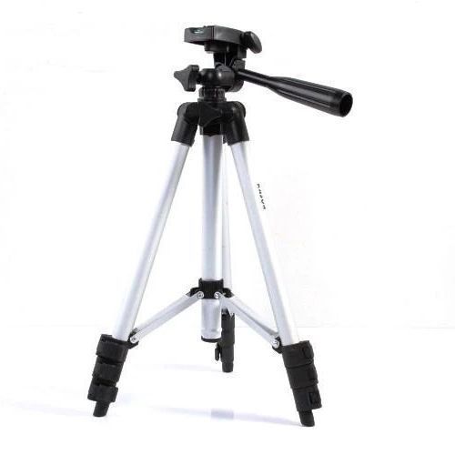 Штатив для телефона и фотоаппарата Tripod 3110 PRO портативный трипод 0,35-1.02м высота. Цвет: серебряный 00012537 фото
