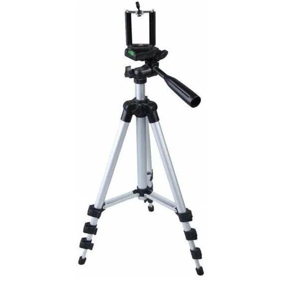 Штатив для телефона и фотоаппарата Tripod 3110 PRO портативный трипод 0,35-1.02м высота. Цвет: серебряный 00012537 фото