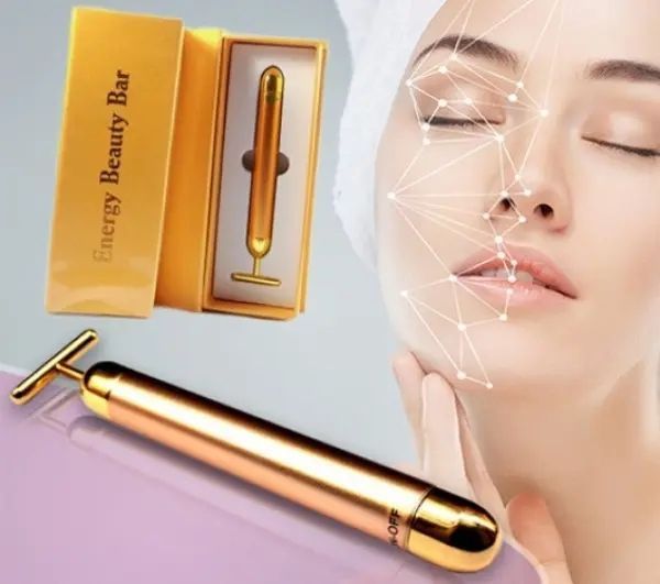 Іонний вібромасажер для обличчя energy beauty bar revoskin gold 00015671 фото