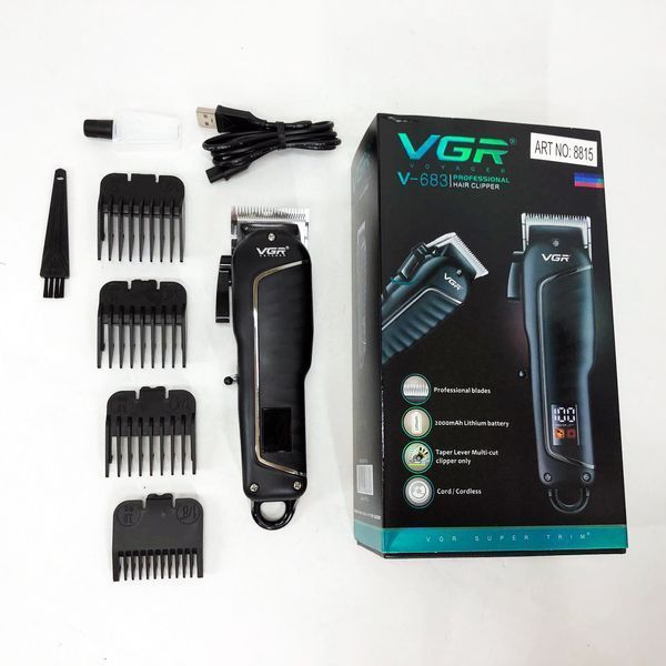 Мощная профессиональная машинка для стрижки VGR V-683 беспроводная, Надежная машинка для стрижки 00015352 фото