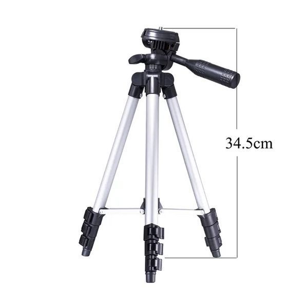 Штатив для телефона и фотоаппарата Tripod 3110 PRO портативный трипод 0,35-1.02м высота. Цвет: серебряный 00012537 фото