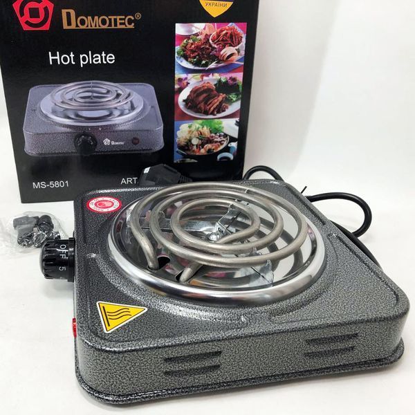 Электроплита спиральная плита настольная Domotec MS-5801 1000 W, Переносная компактная электроплита 00018865 фото